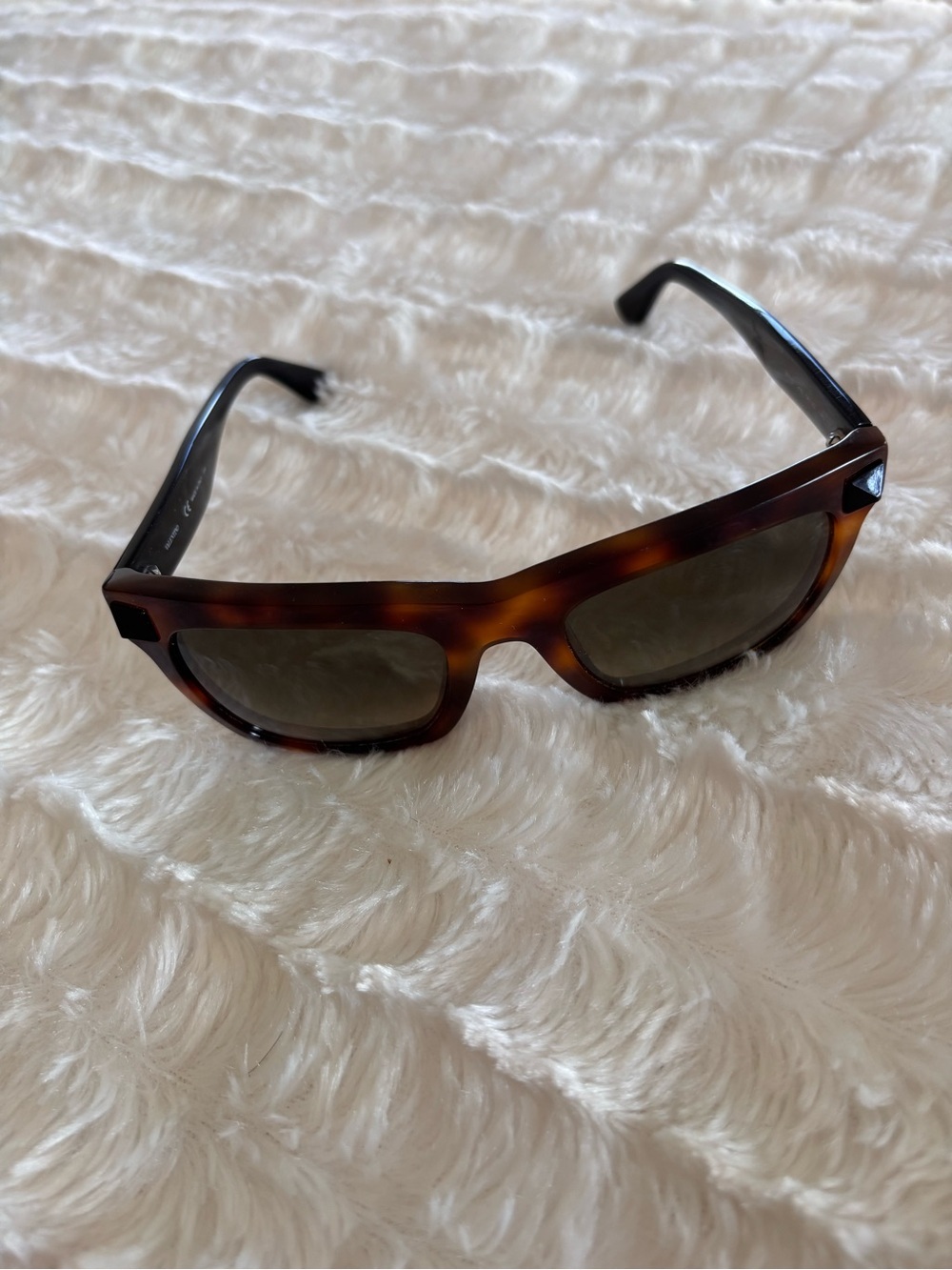 Valentino Tortoiseshell Rectangular Sunglasses - Brown Lenses
